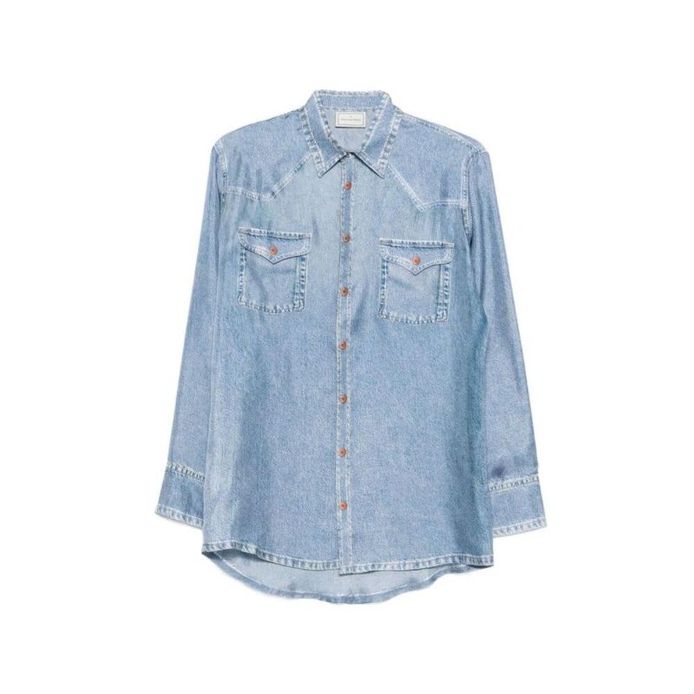 PIERRE LOUIS MASCIA Denim Western Shirt Women CLEAR BLUE Shirts